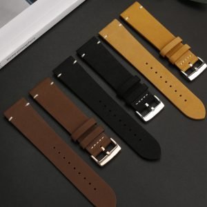 QX fancy goods high-quality Cowhide watch strap 19mm 20mm 22mm with multiple colors and buckles YHL10