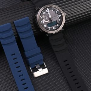 QX fancy goods high-quality Silicone rubber strap 24mm wide 3 colors with 2 color Pin buckle YHR06