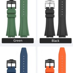 QX fancy goods high-quality Fluororubber strap 16mm with Pin buckle and butterfly buckle GM2100 GA2100 YHR02