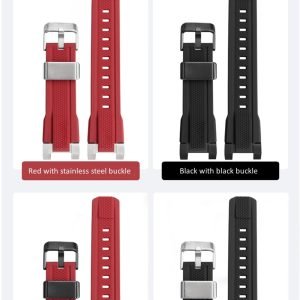 QX fancy goods high-quality Silicone rubber strap for MTG-B2000 black and red with Pin buckle YHR03