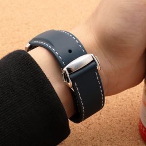 QX fancy goods high-quality Silicone rubber strap 20mm - 22mm with folding buckle in multiple colors YHR09