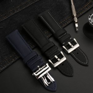 QX fancy goods fashion nylon strap flat end 23mm suitable for 5000 5015 5100 5200 with 3colors YHN01