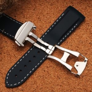 QX fancy goods high-quality Silicone rubber strap 20mm - 22mm with folding buckle in multiple colors YHR09