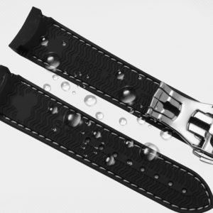 QX fancy goods high-quality Silicone rubber strap 20mm - 22mm with folding buckle in multiple colors YHR09