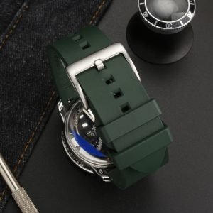 QX fancy goods high-quality Fluororubber strap 23mm wide 5 colors with Pin buckle YHR05