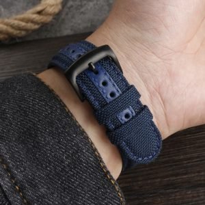 QX fancy goods fashion nylon strap flat end 22mm suitable for CA0615 BN0190/0193 NY0070 with 3colors YHN02