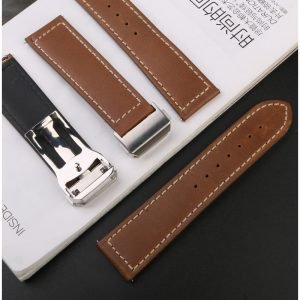 QX fancy goods high-quality Cowhide watch strap 22mm Brown Color YHL09