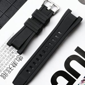 QX fancy goods high-quality soft rubber strap special end 26mm with 4 colors and Pin buckle in 2 colors suitable for MTG-B2000 YHR016