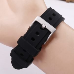 QX fancy goods high-quality rubber strap 26*12mm with Pin buckle and butterfly buckle YHR01