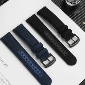 QX fancy goods fashion nylon strap flat end 22mm suitable for CA0615 BN0190/0193 NY0070 with 3colors YHN02