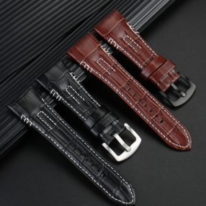 QX fancy goods high-quality Cowhide watch strap 26mm wide with two colors and buckles YHL13