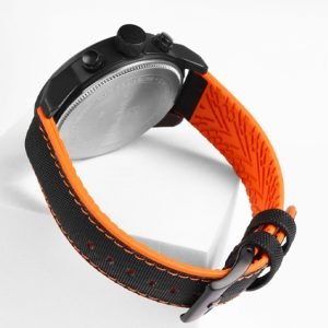 QX fancy goods high-quality Fibrous nylon + silicone rubber strap 19mm 20mm 21mm 22mm 23mm 24mm with Pin buckle and butterfly buckle YHR04