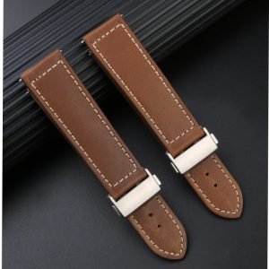 QX fancy goods high-quality Cowhide watch strap 22mm Brown Color YHL09