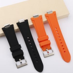 QX fancy goods high-quality rubber strap 26*12mm with Pin buckle and butterfly buckle YHR01