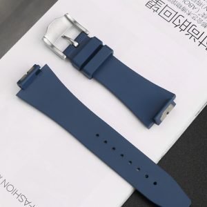 QX fancy goods high-quality Fluororubber strap 16mm with Pin buckle and butterfly buckle GM2100 GA2100 YHR02