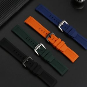 QX fancy goods high-quality soft Silicone rubber strap 20mm/22mm with 4 colors and Pin buckle YHR012