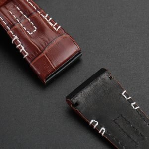QX fancy goods high-quality Cowhide watch strap 26mm wide with two colors and buckles YHL13