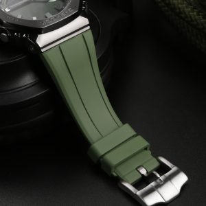QX fancy goods high-quality Fluororubber strap 16mm with Pin buckle and butterfly buckle GM2100 GA2100 YHR02