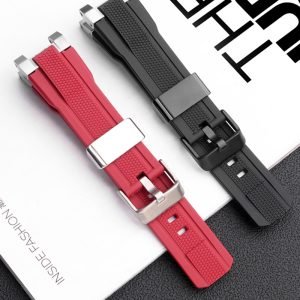 QX fancy goods high-quality Silicone rubber strap for MTG-B2000 black and red with Pin buckle YHR03