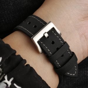QX fancy goods fashion nylon strap flat end 23mm suitable for 5000 5015 5100 5200 with 3colors YHN01