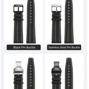 QX fancy goods high-quality 22mm wide Cowhide watch strap with multiple buckle and color YHL06