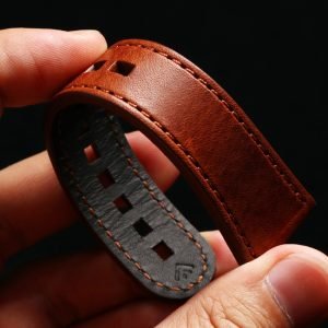 QX fancy goods high-quality Cowhide watch strap 23mm with multiple color and stainless-steel buckle YHL05