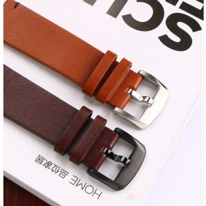 QX fancy goods high-quality Cowhide watch strap 22mm with multiple color and stainless-steel pin buckle YHL08