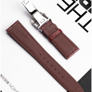 QX fancy goods high-quality crocodile leather watch strap with multiple color and width YHL03