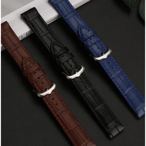 QX fancy goods high-quality 17.5mm wide crocodile leather watch strap with multiple buckle available YHL04