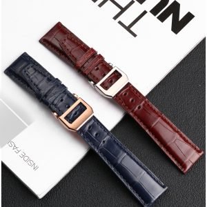 QX fancy goods high-quality crocodile leather watch strap with multiple color and width YHL03