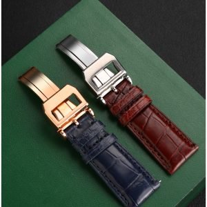 QX fancy goods high-quality crocodile leather watch strap with multiple color and width YHL03