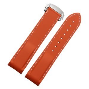 QX fancy goods high-quality Silicone rubber strap 20mm - 22mm with folding buckle in multiple colors YHR09